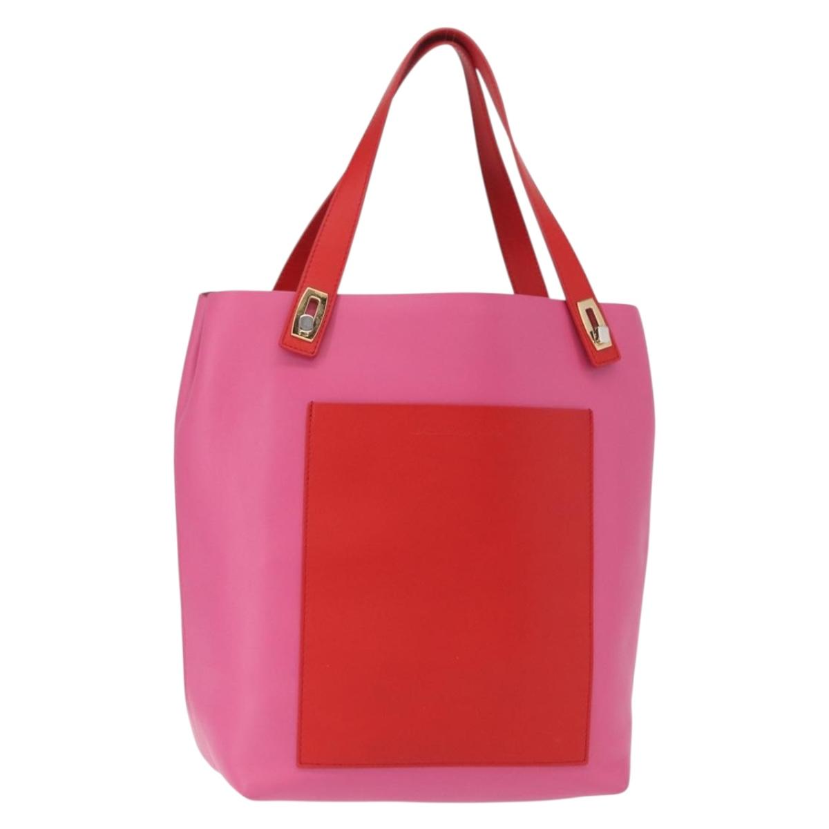 BALENCIAGA Tote Bag Leather Pink Gold 309658 Auth BA9574