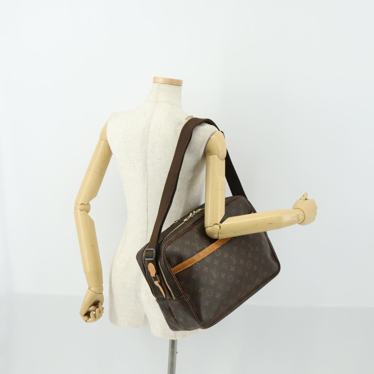 LOUIS VUITTON Monogram Reporter GM Shoulder Bag M45252 LV Auth BA9575