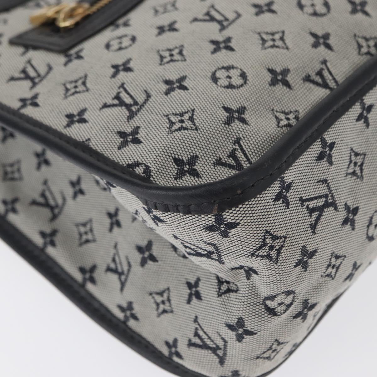 LOUIS VUITTON Monogram Mini Sac Catline Tote Bag Navy M92325 LV Auth BA9588