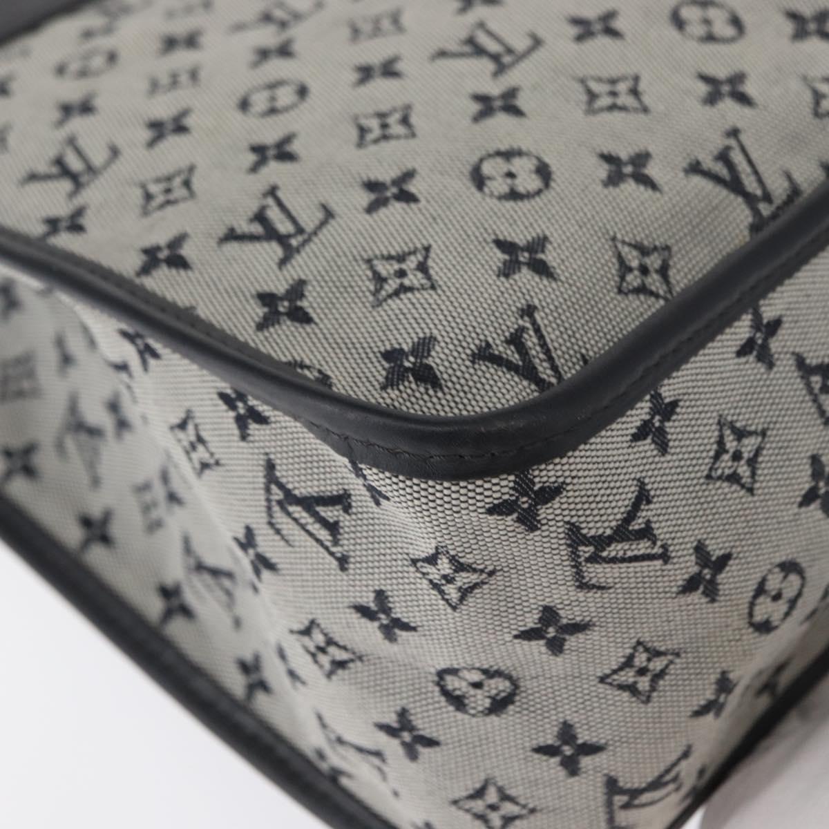 LOUIS VUITTON Monogram Mini Sac Catline Tote Bag Navy M92325 LV Auth BA9588