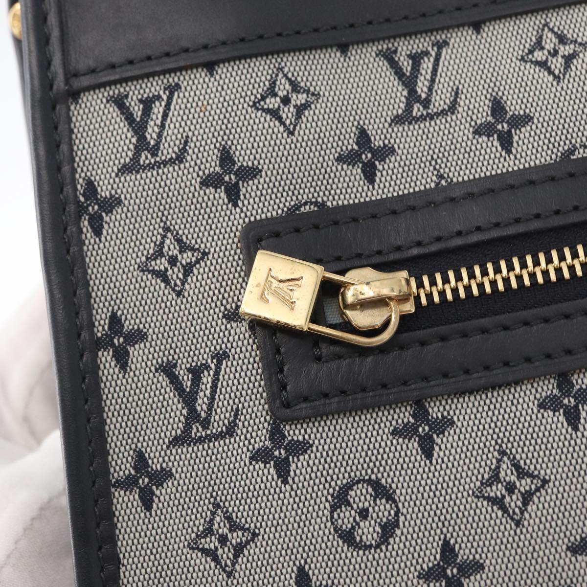 LOUIS VUITTON Monogram Mini Sac Catline Tote Bag Navy M92325 LV Auth BA9588