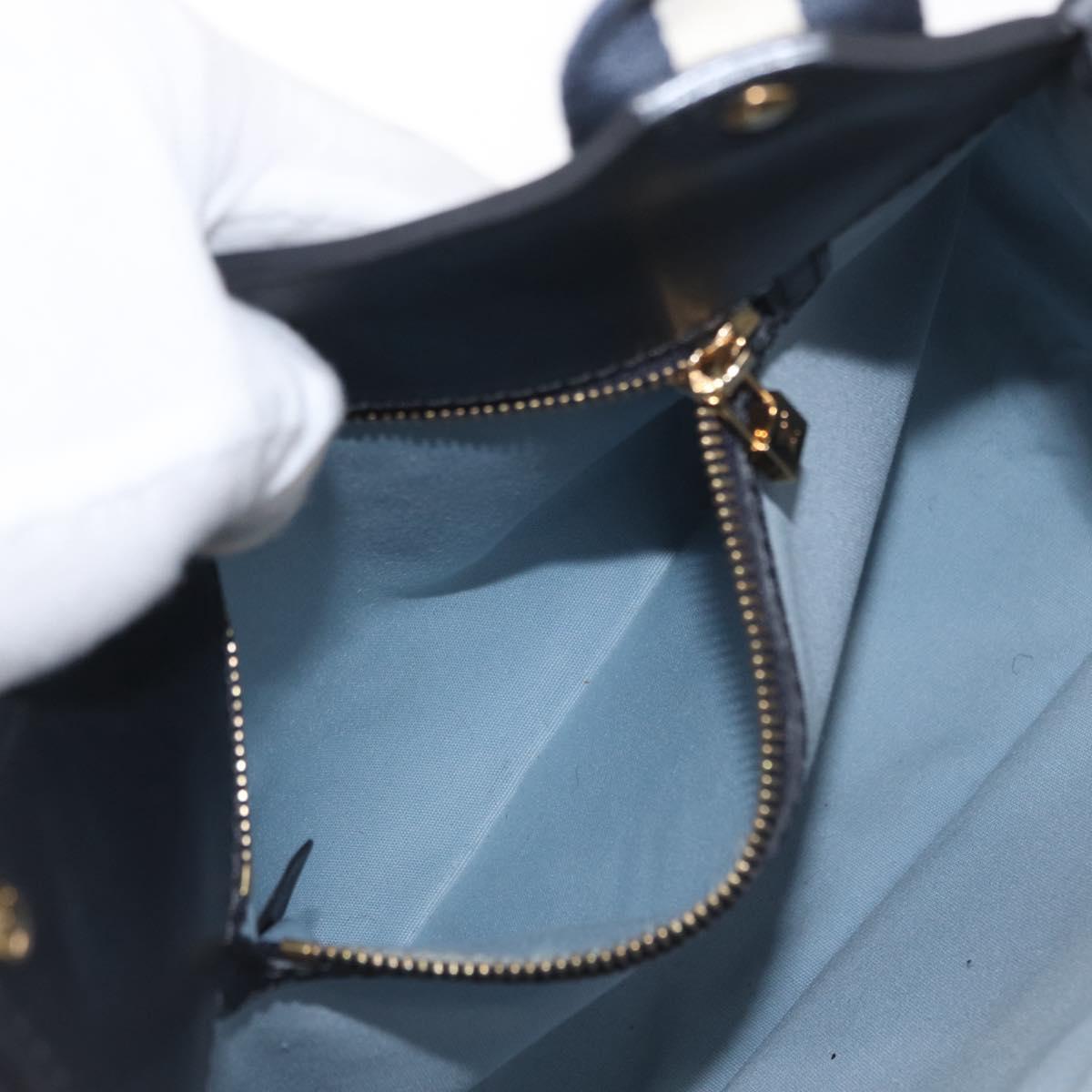 LOUIS VUITTON Monogram Mini Sac Catline Tote Bag Navy M92325 LV Auth BA9588