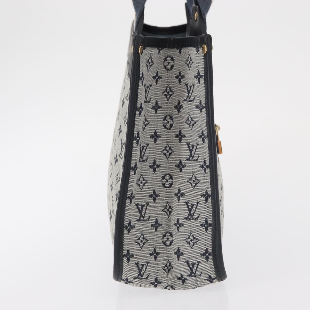 LOUIS VUITTON Monogram Mini Sac Catline Tote Bag Navy M92325 LV Auth BA9588
