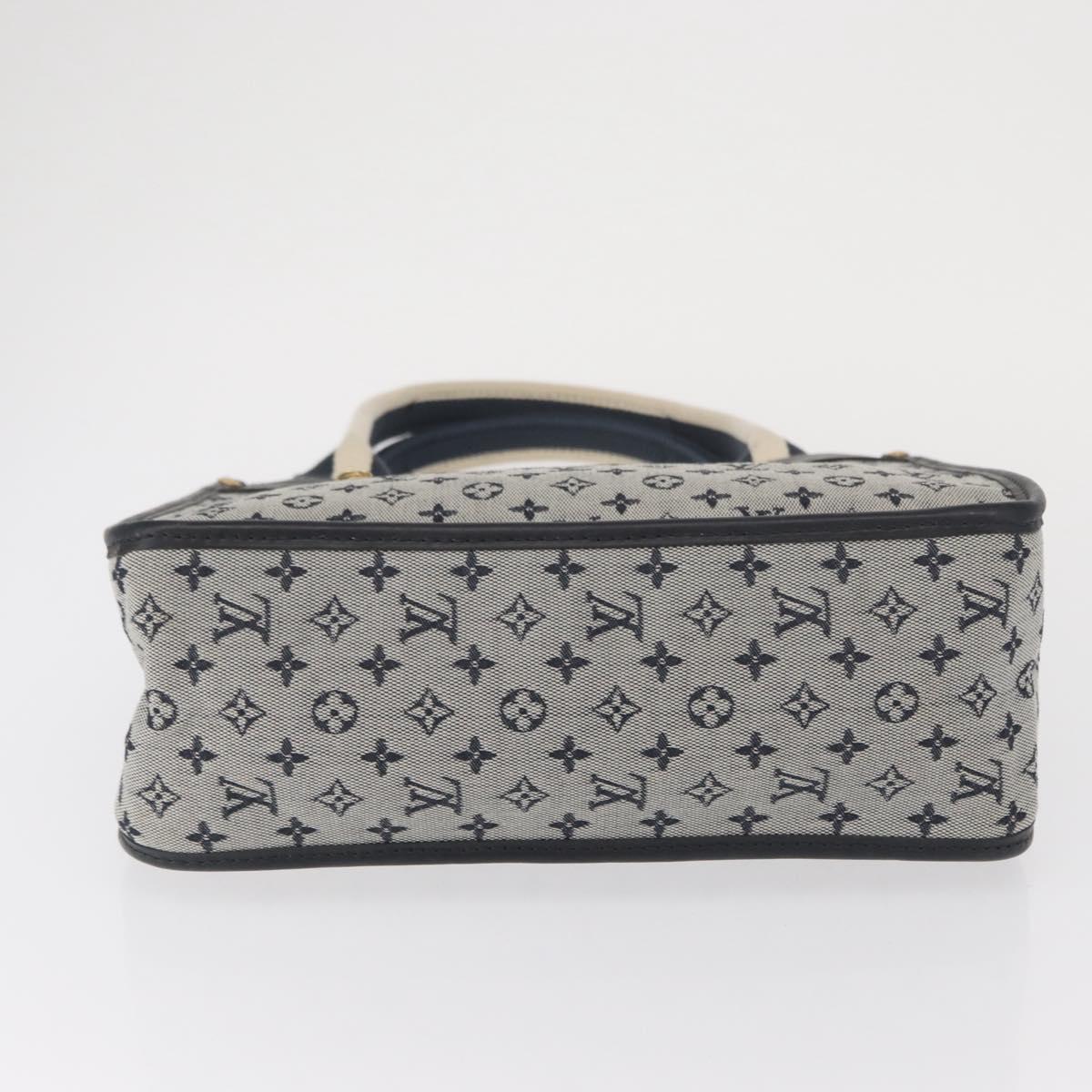LOUIS VUITTON Monogram Mini Sac Catline Tote Bag Navy M92325 LV Auth BA9588