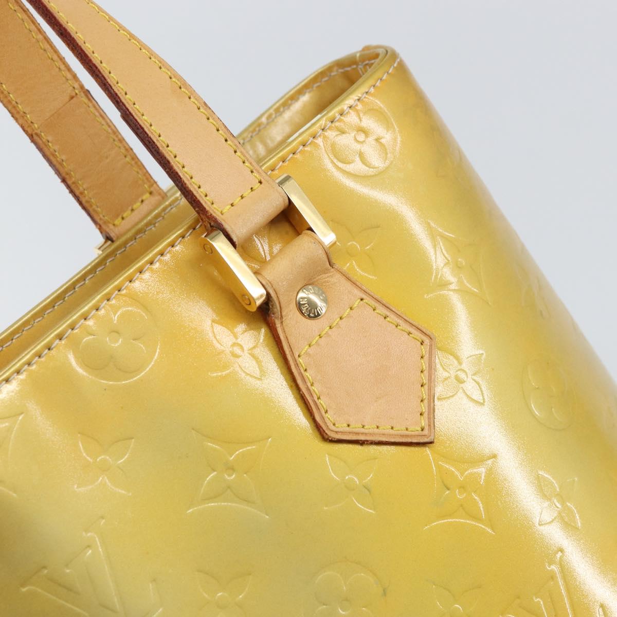 LOUIS VUITTON Monogram Vernis Houston Hand Bag Gris M91053 LV Auth BA9595