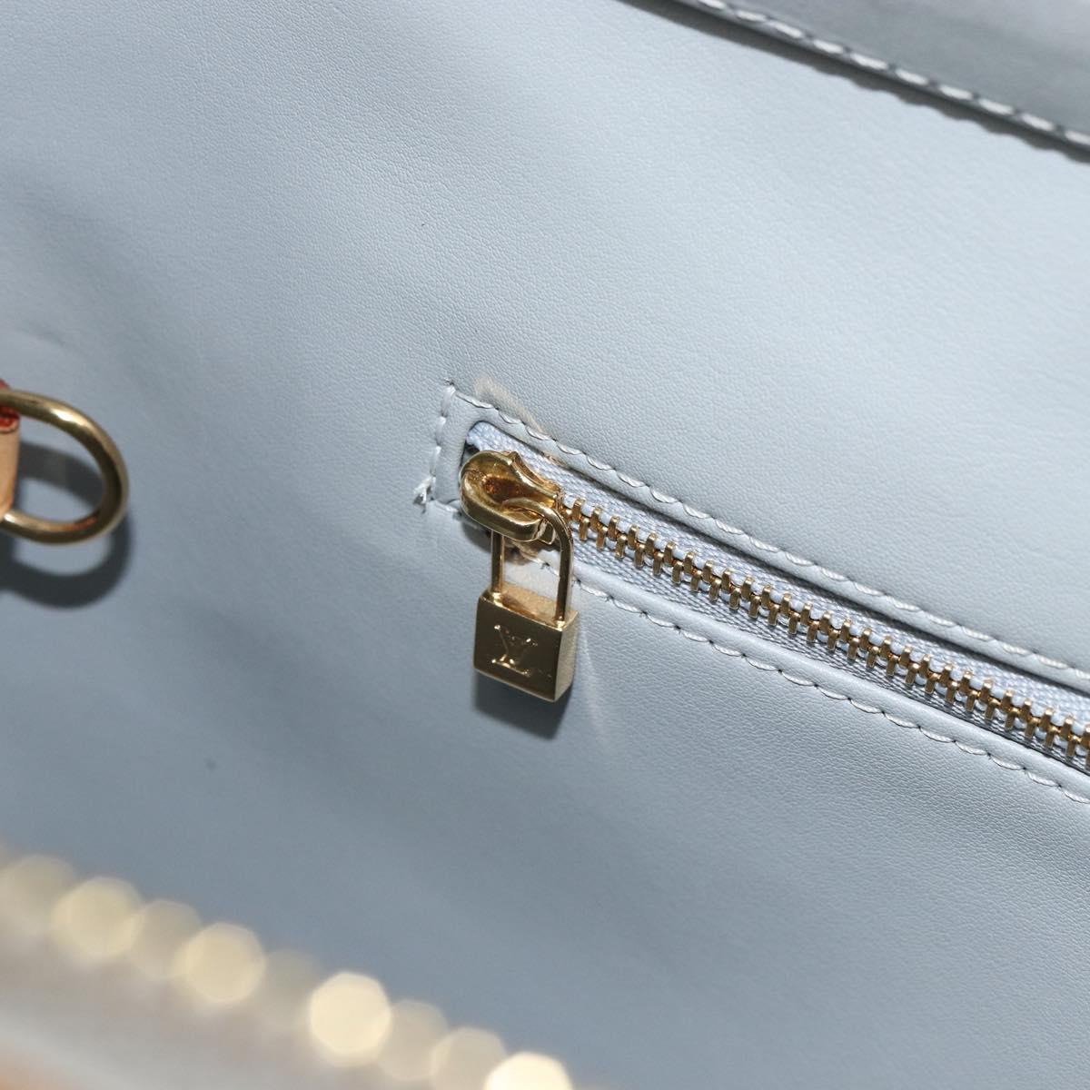 LOUIS VUITTON Monogram Vernis Houston Hand Bag Gris M91053 LV Auth BA9595