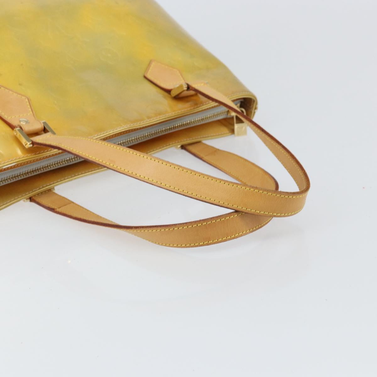 LOUIS VUITTON Monogram Vernis Houston Hand Bag Gris M91053 LV Auth BA9595