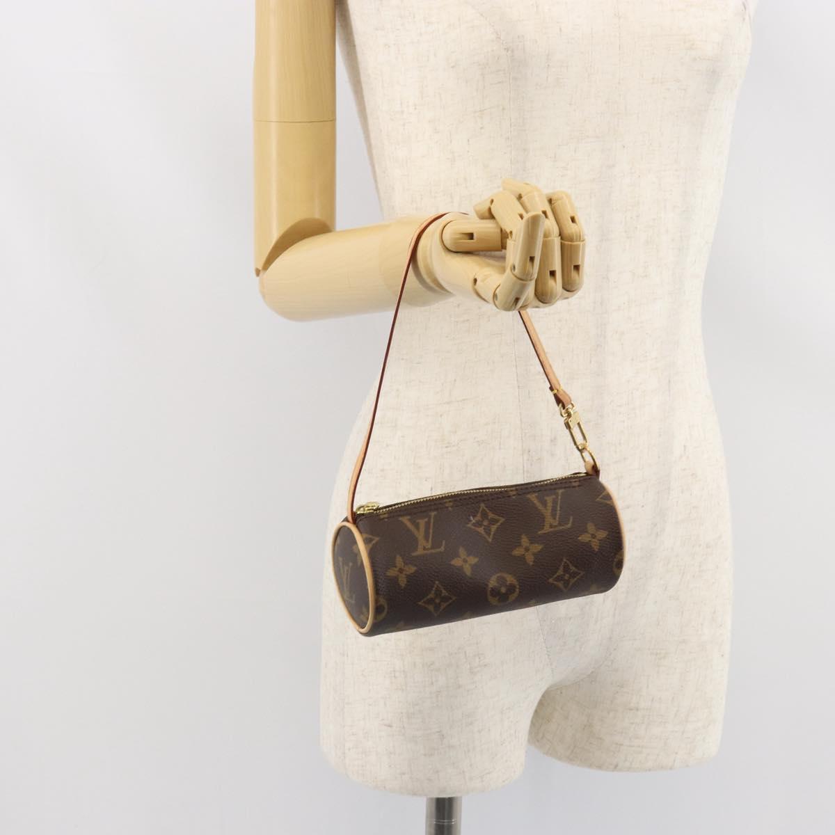 LOUIS VUITTON Monogram Papillon Pouch LV Auth BA9606