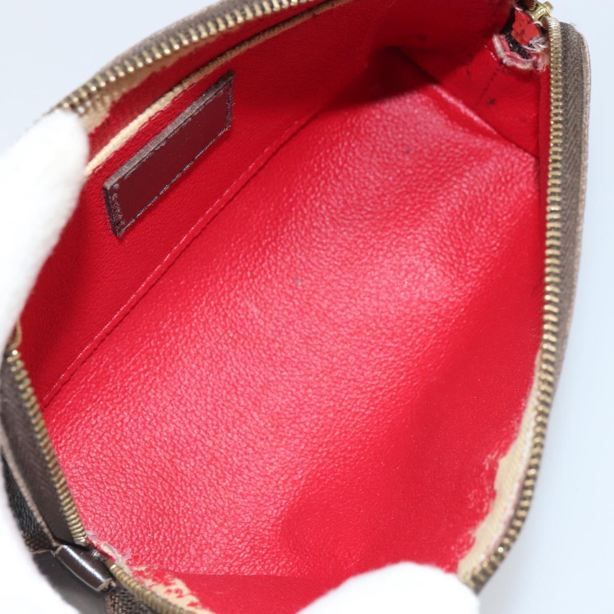 LOUIS VUITTON Damier Ebene Pochette Cosmetic PM Pouch N47516 LV Auth BA9612