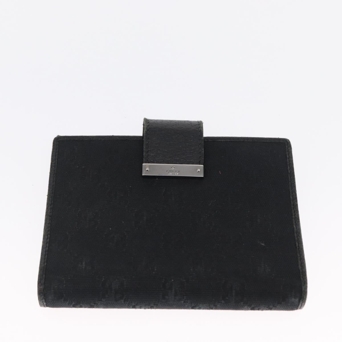 BVLGARI Gucci Louis Vuitton GG Canvas Wallet Leather 3 Set Black Auth BA9633