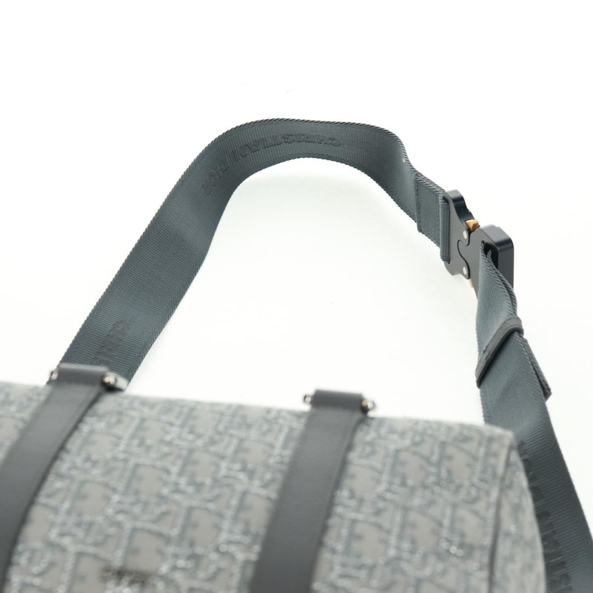 Christian Dior Trotter Canvas Rango 26 Hand Bag 2way Gray Silver Auth BA9637SM