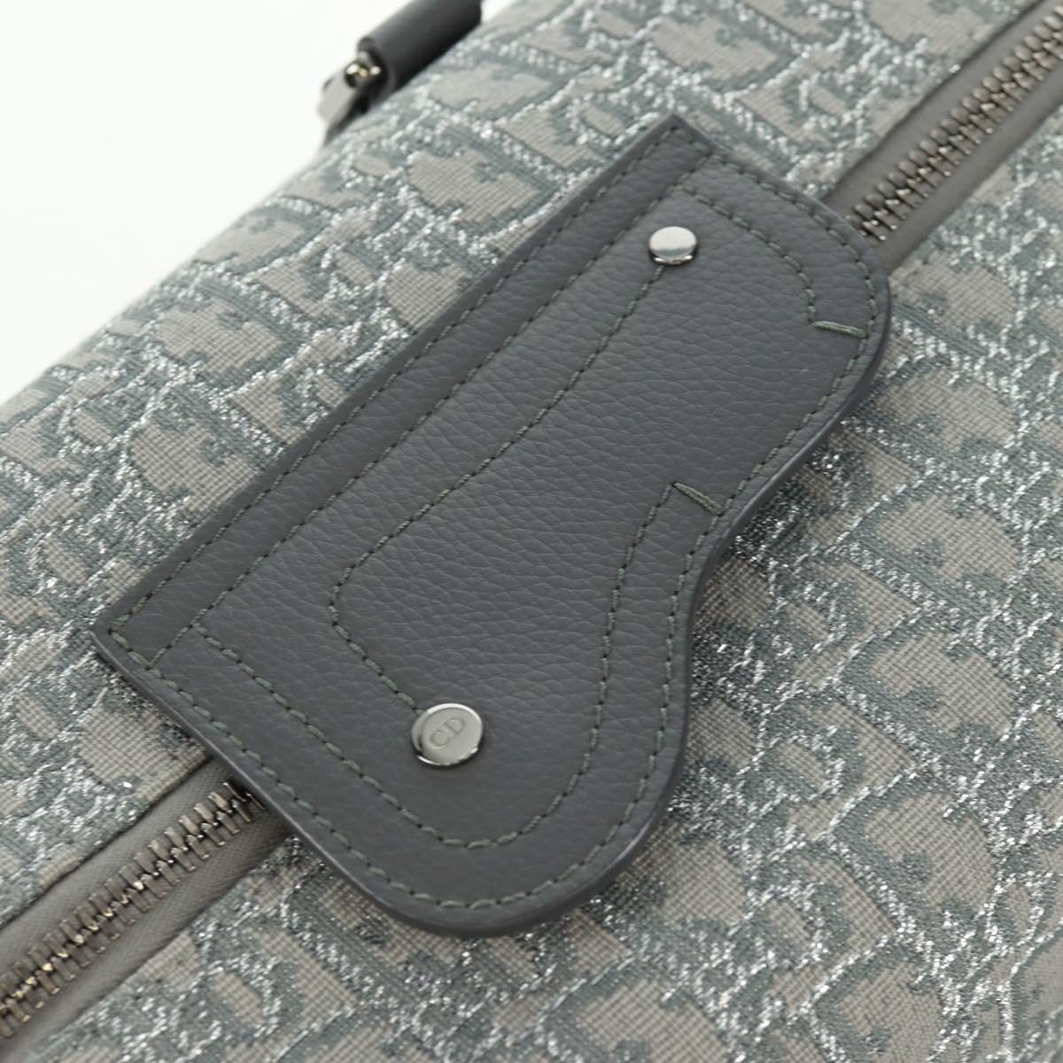 Christian Dior Trotter Canvas Rango 26 Hand Bag 2way Gray Silver Auth BA9637SM