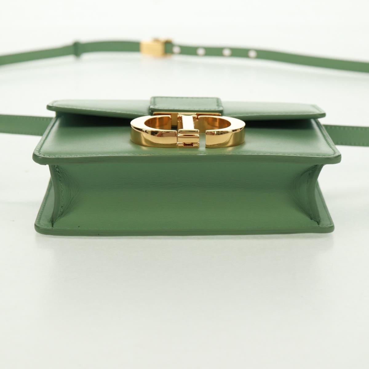 Christian Dior Micro bag 30 Montaigne Bag Leather Gold Green Auth BA9641SAM