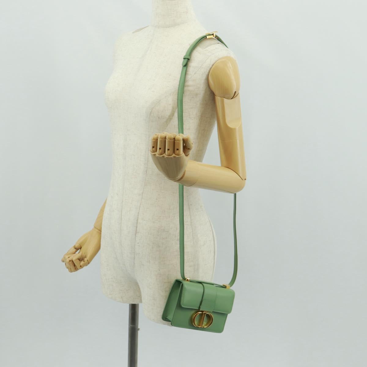 Christian Dior Micro bag 30 Montaigne Bag Leather Gold Green Auth BA9641SAM
