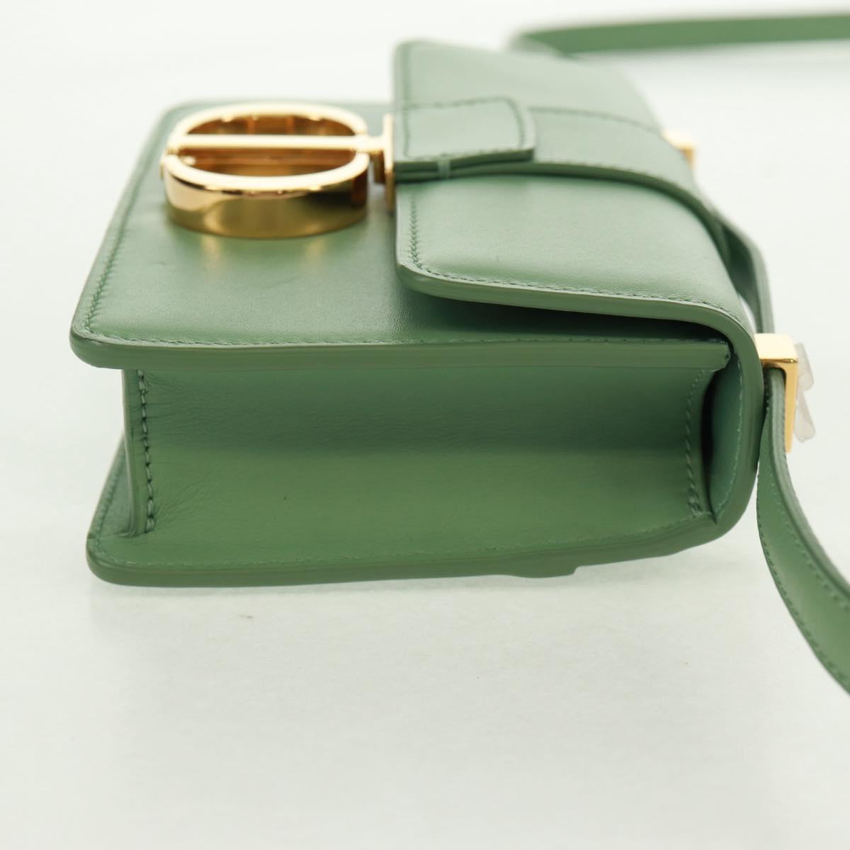 Christian Dior Micro bag 30 Montaigne Bag Leather Gold Green Auth BA9641SAM