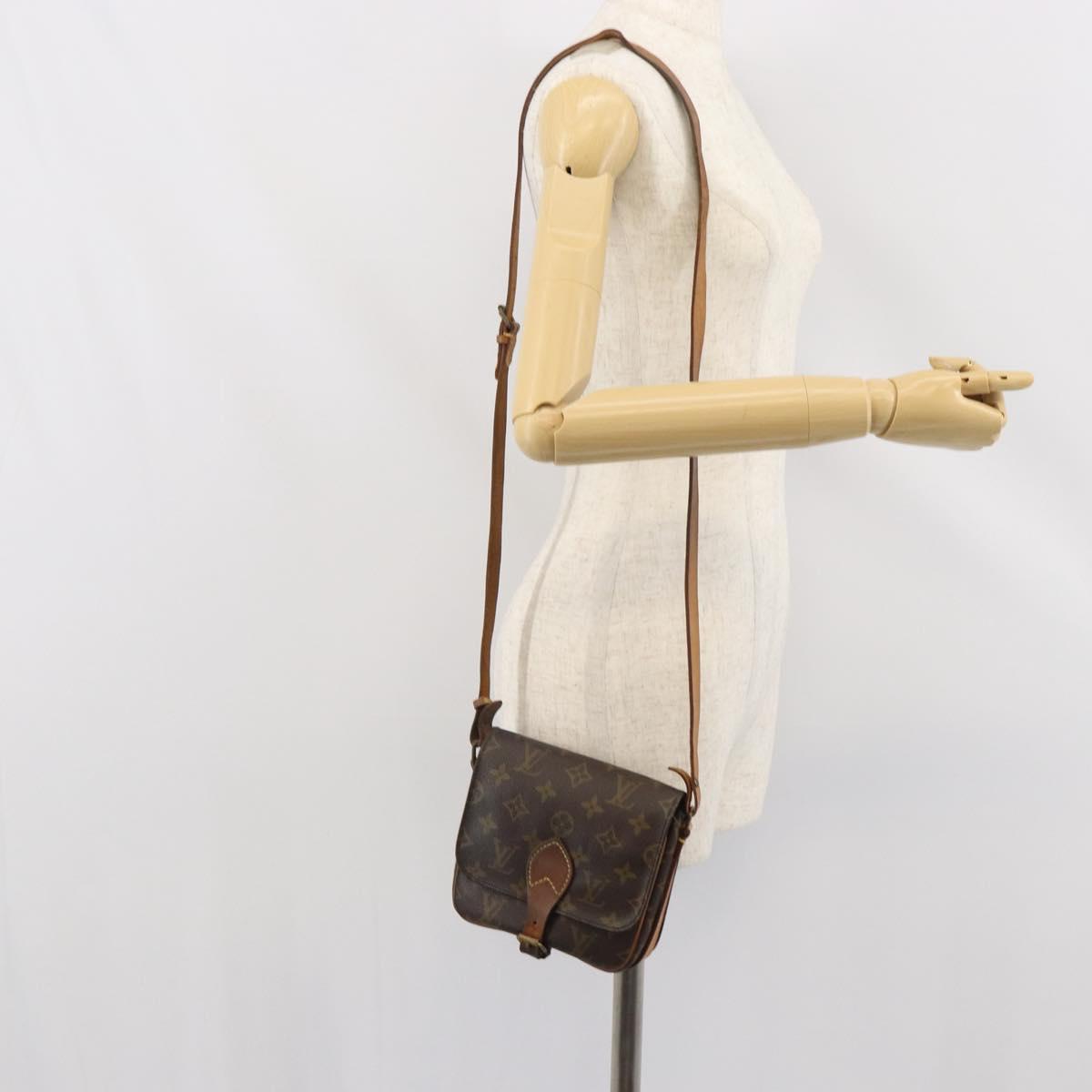 LOUIS VUITTON Monogram Cartouchiere PM Shoulder Bag M51254 LV Auth BA9656