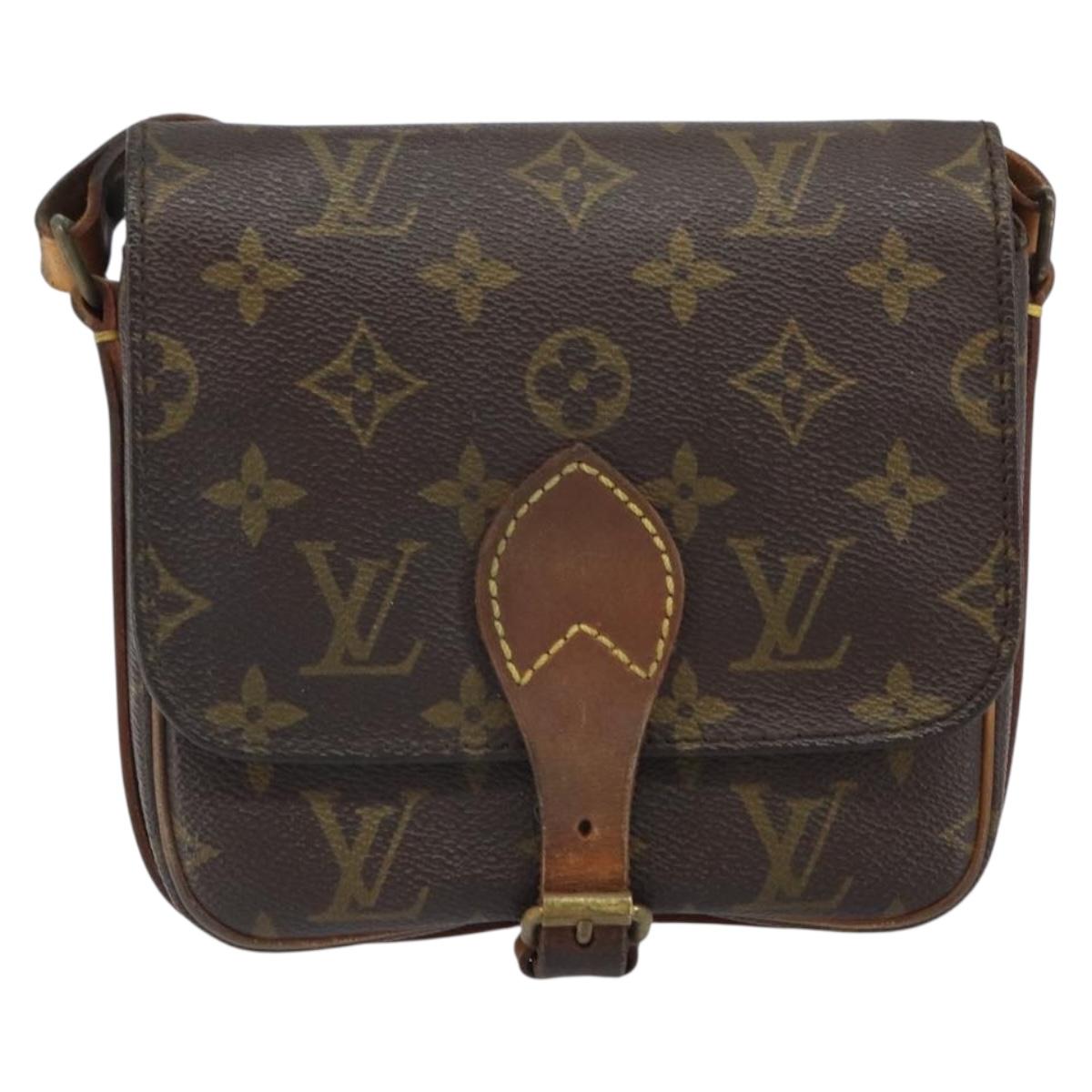 LOUIS VUITTON Monogram Cartouchiere PM Shoulder Bag M51254 LV Auth BA9656