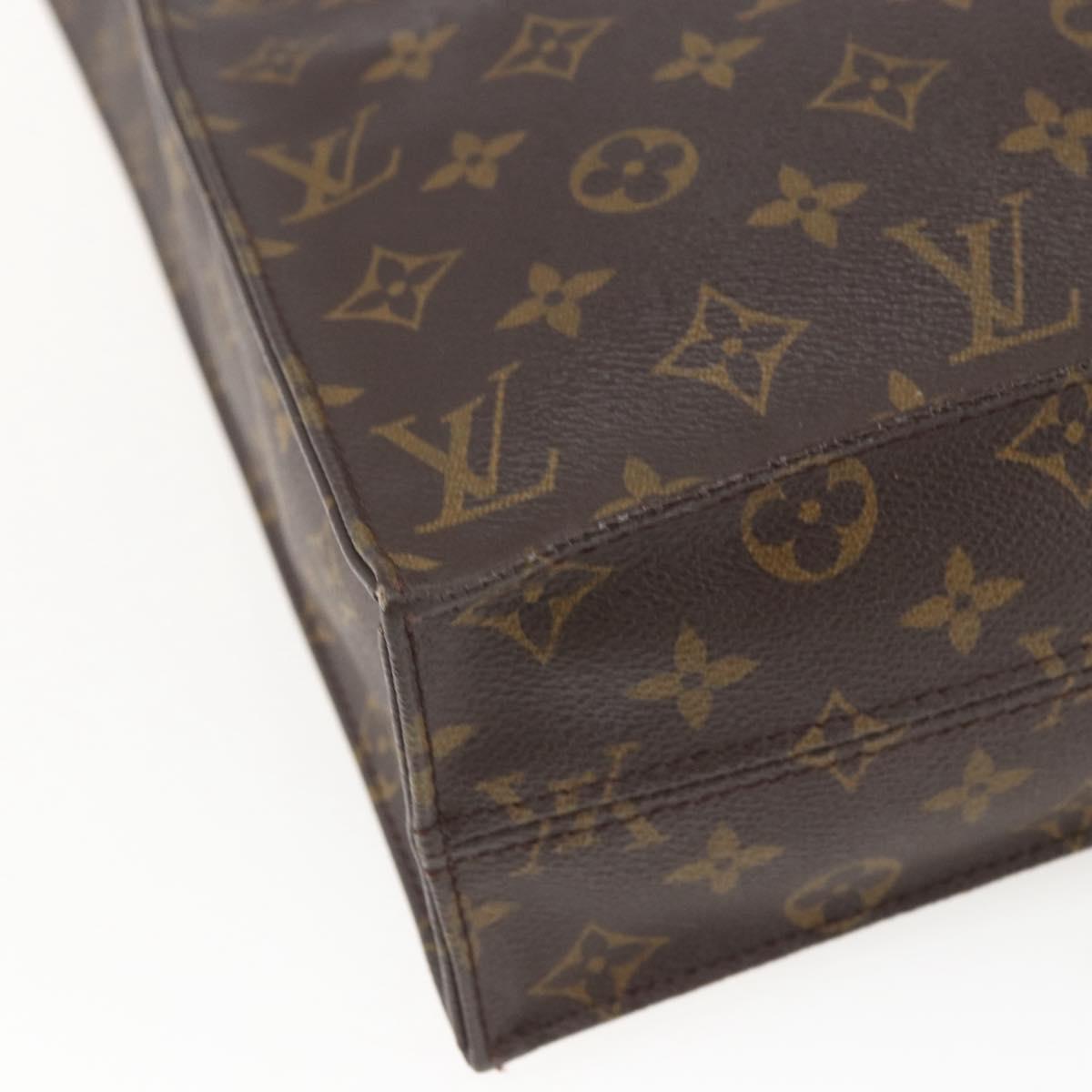 LOUIS VUITTON Monogram Sac Plat Hand Bag M51140 LV Auth BA9661