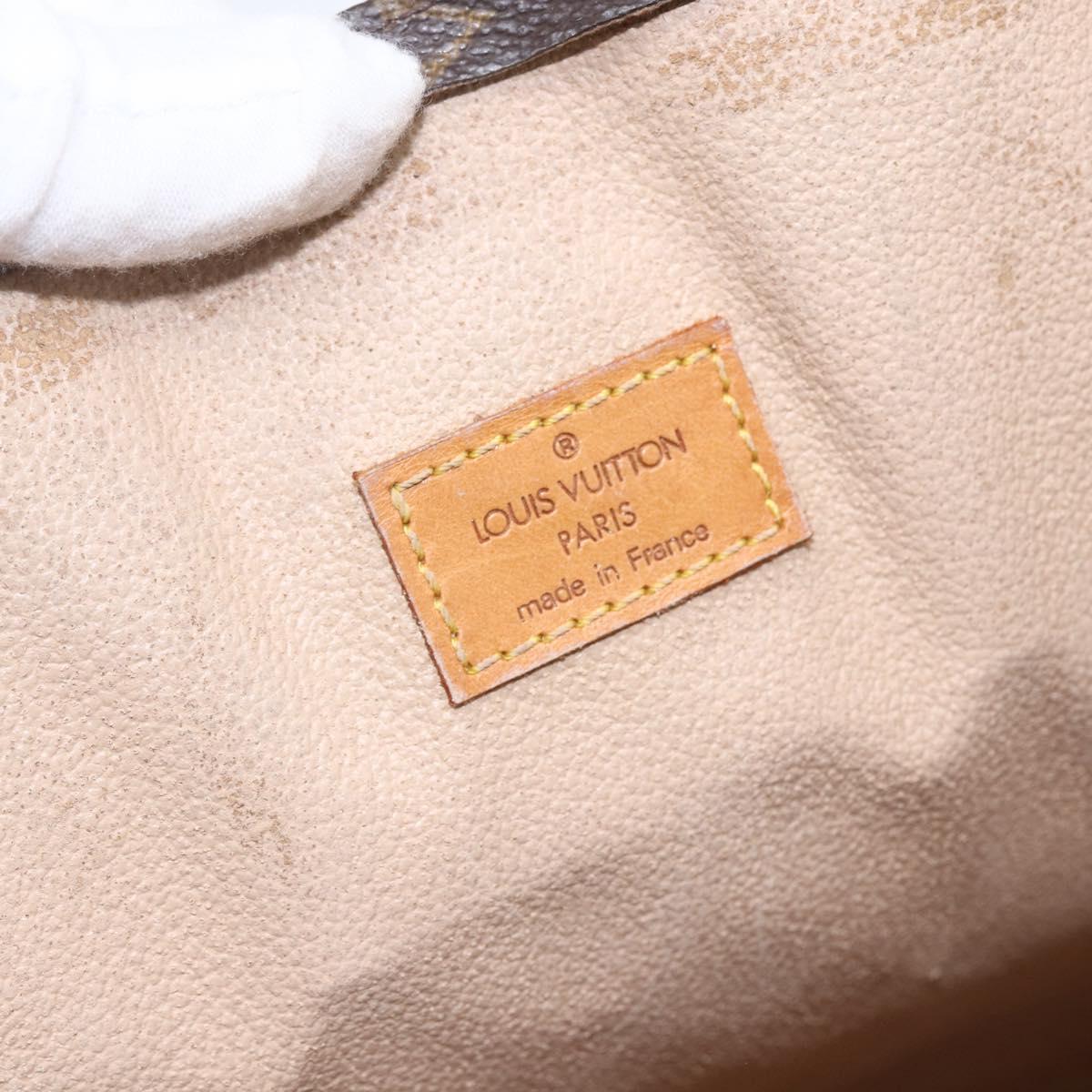 LOUIS VUITTON Monogram Sac Plat Hand Bag M51140 LV Auth BA9661