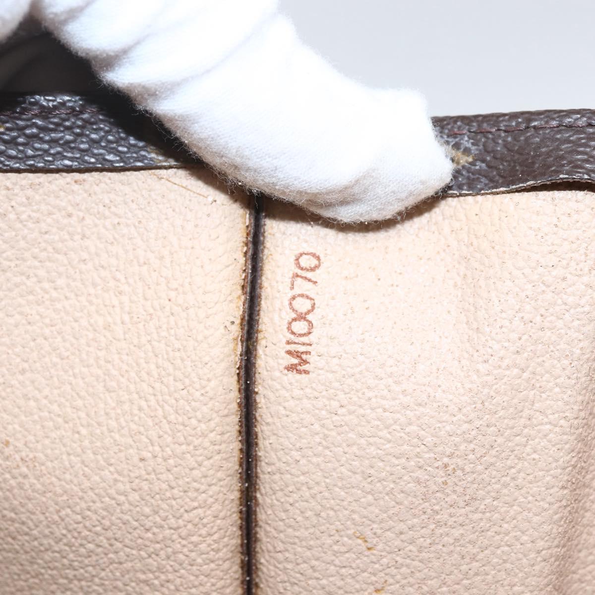LOUIS VUITTON Monogram Sac Plat Hand Bag M51140 LV Auth BA9661
