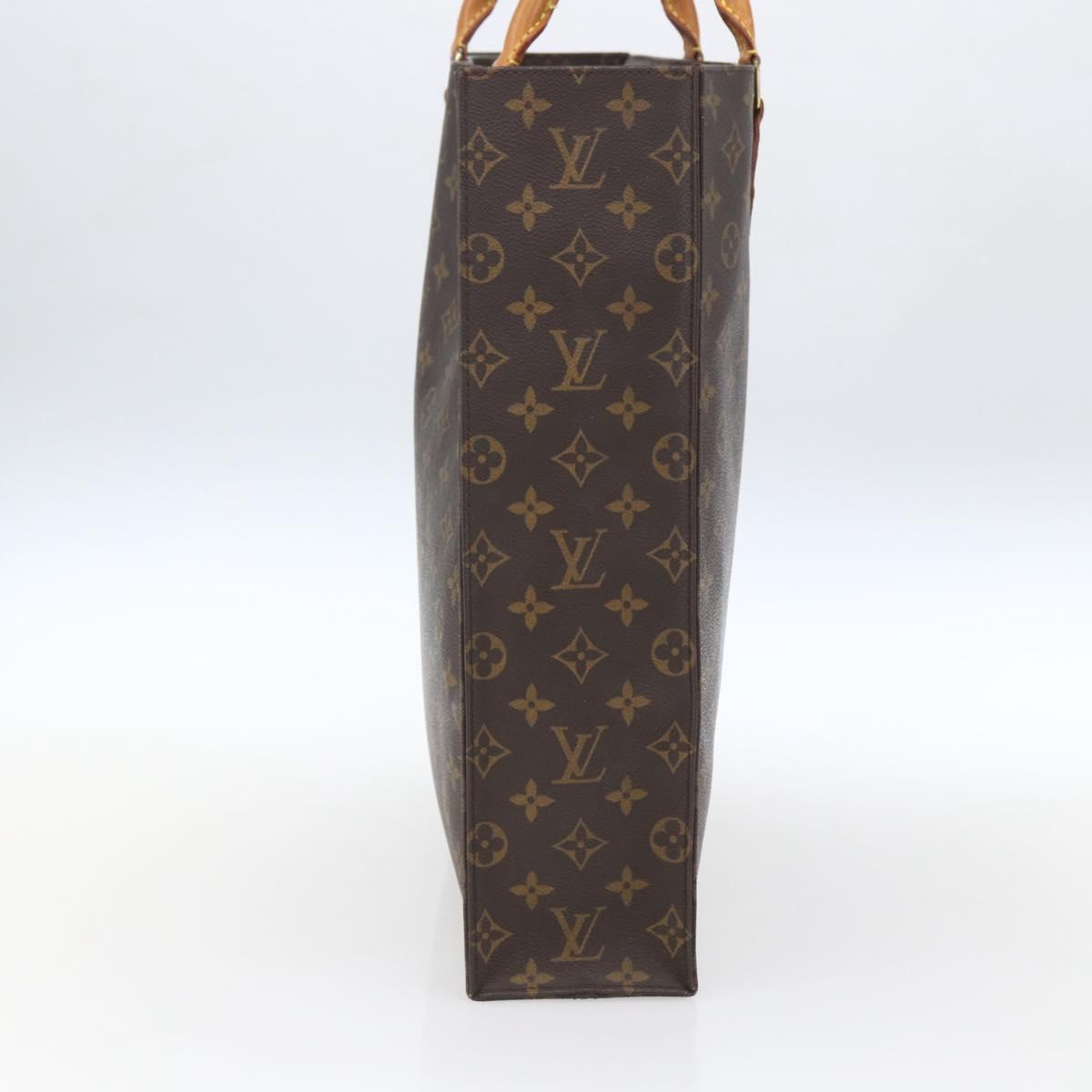 LOUIS VUITTON Monogram Sac Plat Hand Bag M51140 LV Auth BA9661