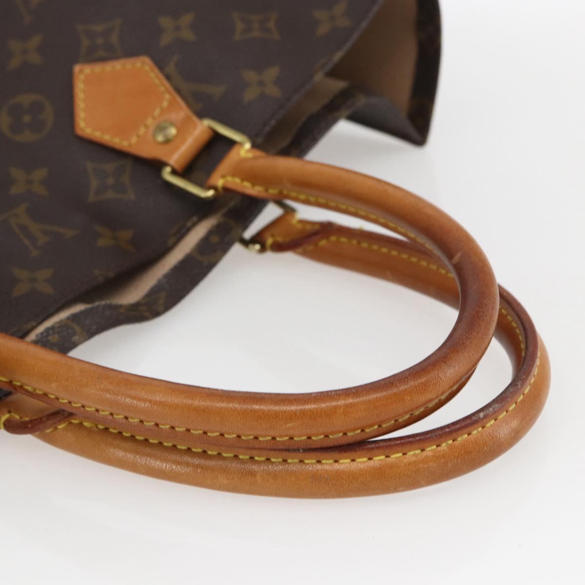 LOUIS VUITTON Monogram Sac Plat Hand Bag M51140 LV Auth BA9661