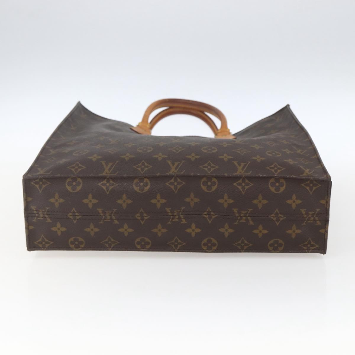 LOUIS VUITTON Monogram Sac Plat Hand Bag M51140 LV Auth BA9661