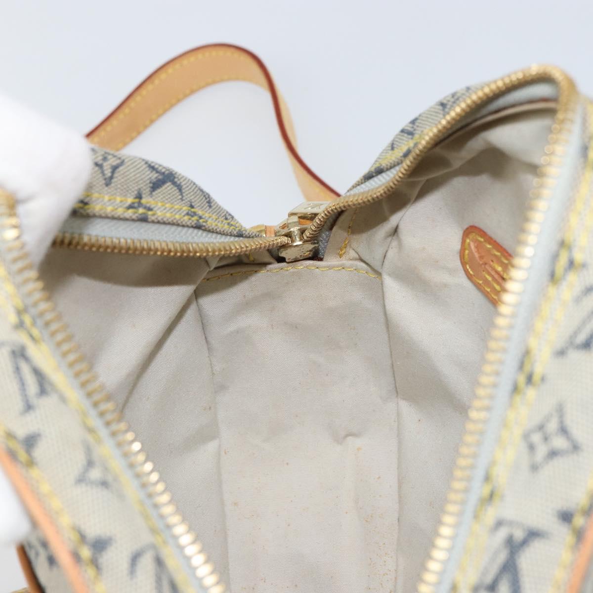 LOUIS VUITTON Monogram Mini Jeanne GM Shoulder Bag Blue M92000 LV Auth BA9672