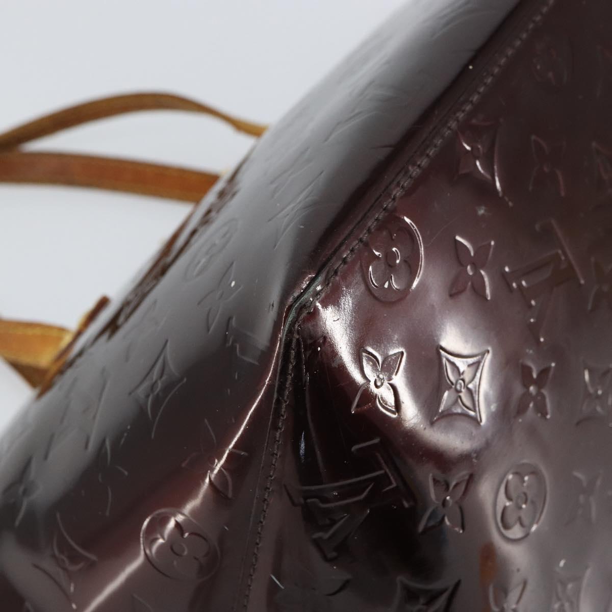 LOUIS VUITTON Monogram Vernis Bellevue PM Hand Bag Amarante M93585 Auth BA9673