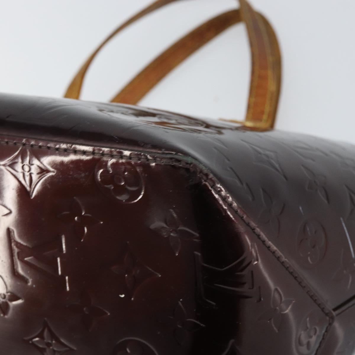LOUIS VUITTON Monogram Vernis Bellevue PM Hand Bag Amarante M93585 Auth BA9673