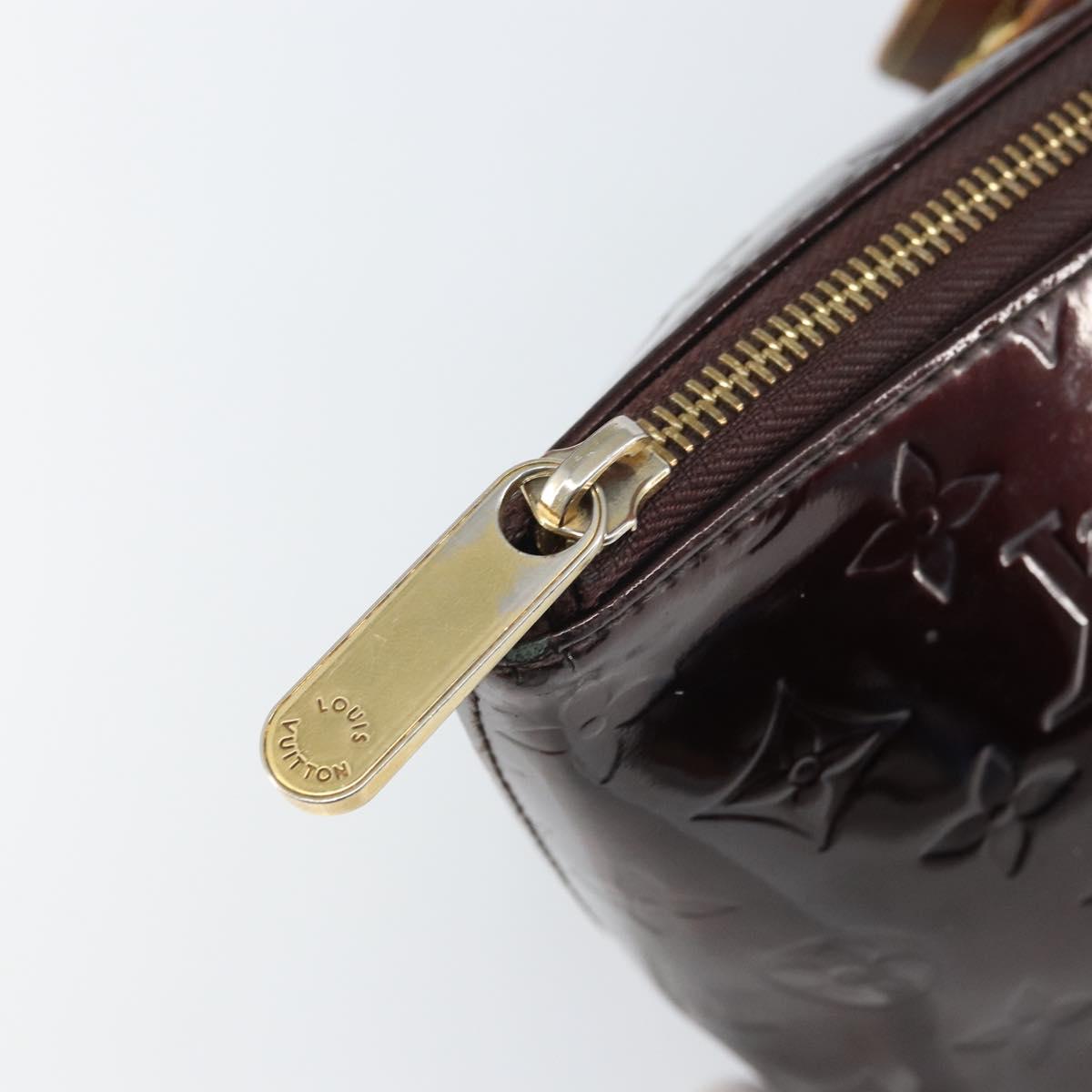 LOUIS VUITTON Monogram Vernis Bellevue PM Hand Bag Amarante M93585 Auth BA9673