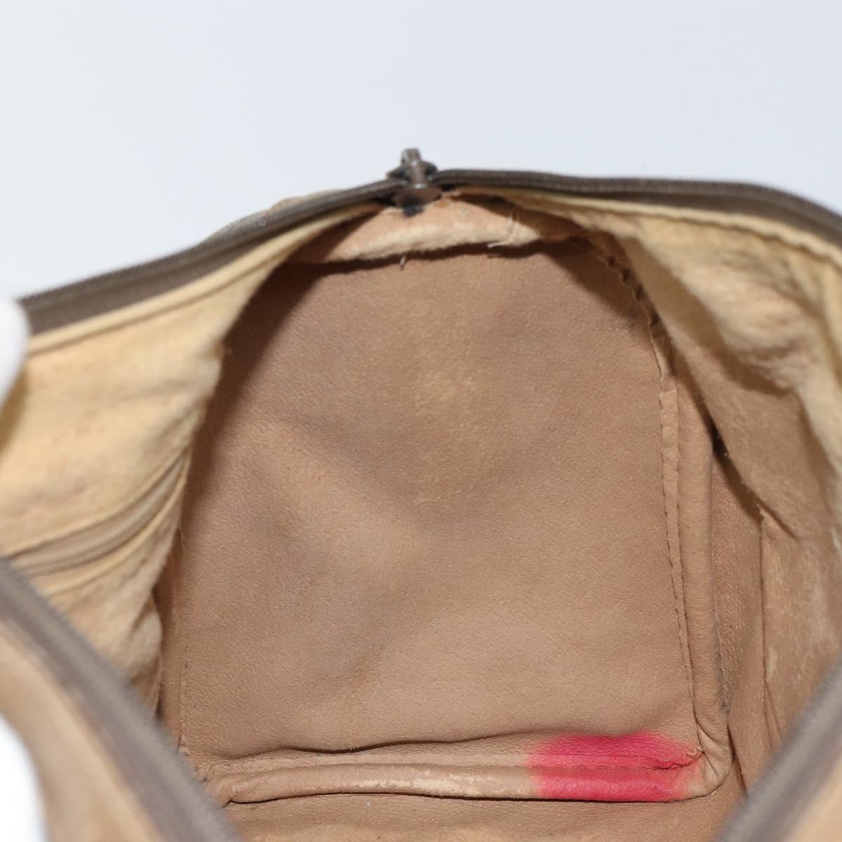 GUCCI GG Supreme Web Sherry Line Boston Bag PVC Beige Gold 40 02 007 Auth BA9679