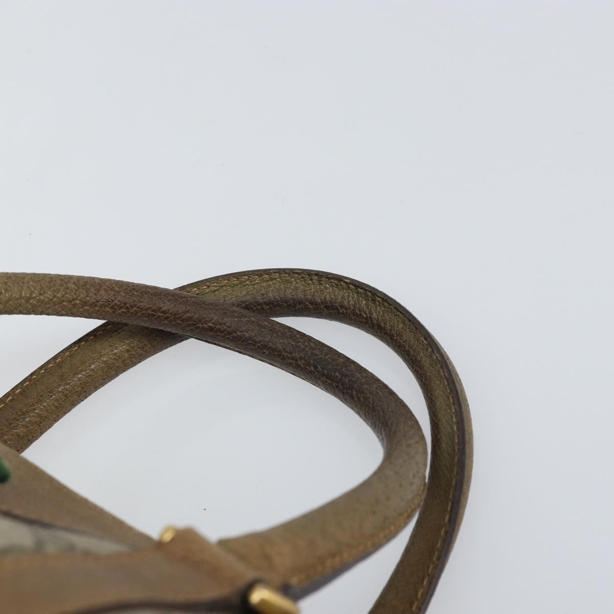 GUCCI GG Supreme Web Sherry Line Boston Bag PVC Beige Gold 40 02 007 Auth BA9679