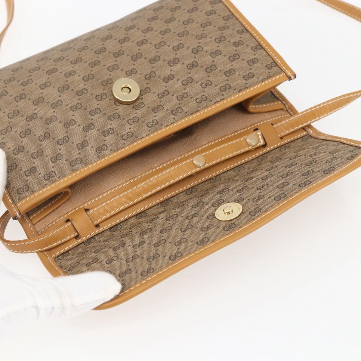 GUCCI Micro GG Supreme Shoulder Bag PVC Beige Gold 004 89 1041 Auth BA9682