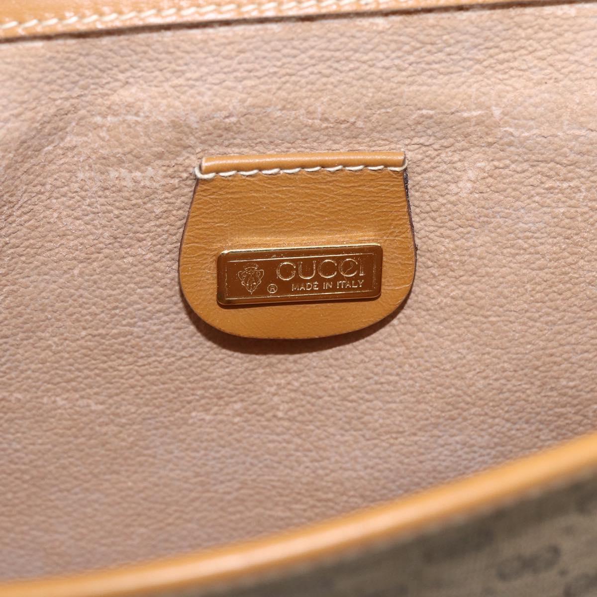 GUCCI Micro GG Supreme Shoulder Bag PVC Beige Gold 004 89 1041 Auth BA9682