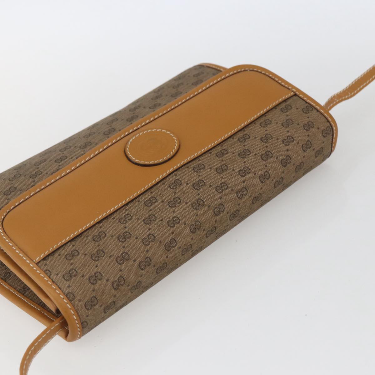 GUCCI Micro GG Supreme Shoulder Bag PVC Beige Gold 004 89 1041 Auth BA9682