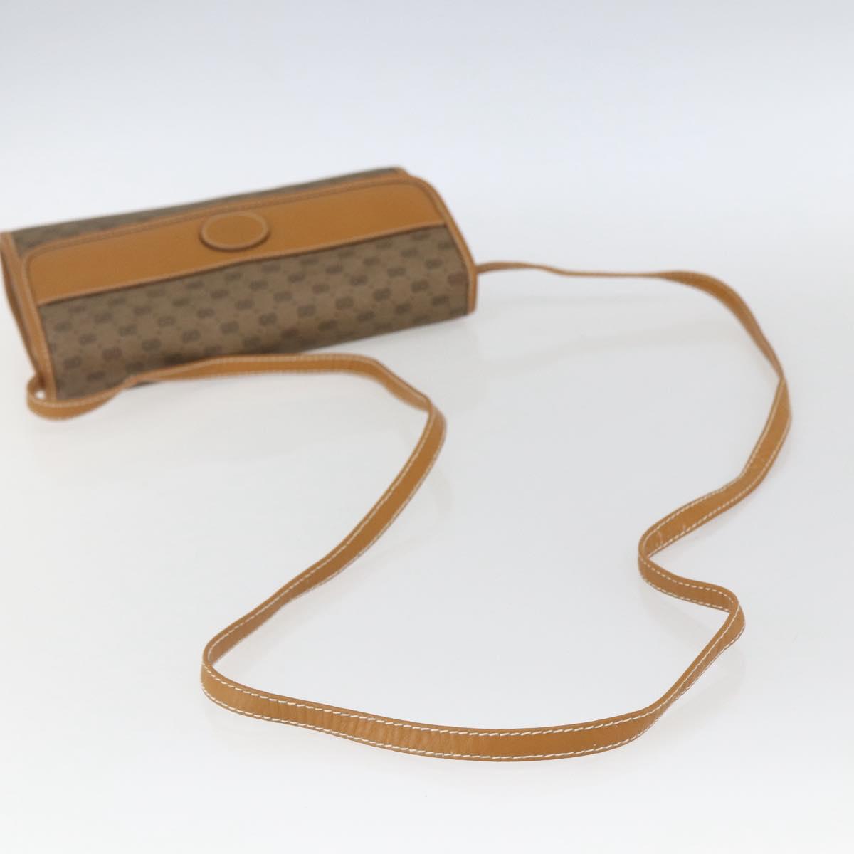 GUCCI Micro GG Supreme Shoulder Bag PVC Beige Gold 004 89 1041 Auth BA9682