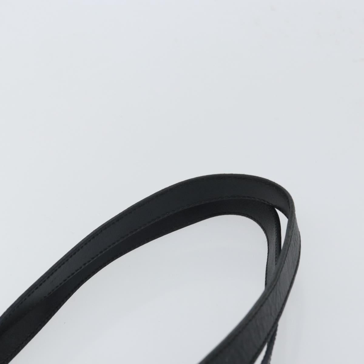 CELINE Macadam Canvas Tote Bag PVC Leather Black Gold Auth BA9683