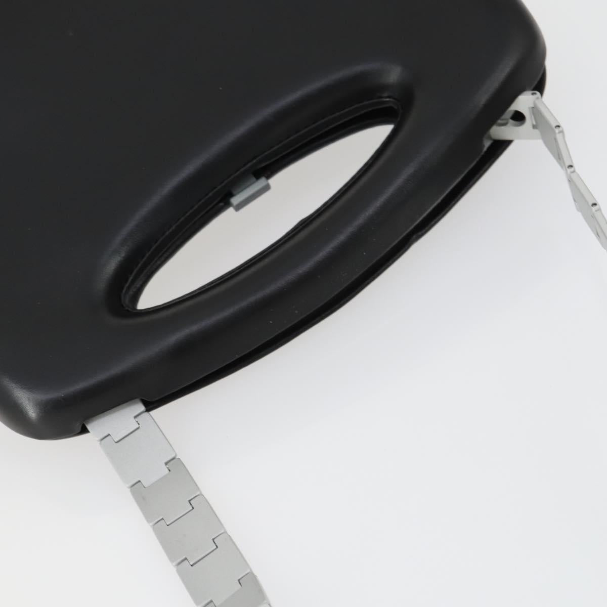 CHANEL Hip Bag Shoulder Bag Leather 2way Black CC Auth BA9692