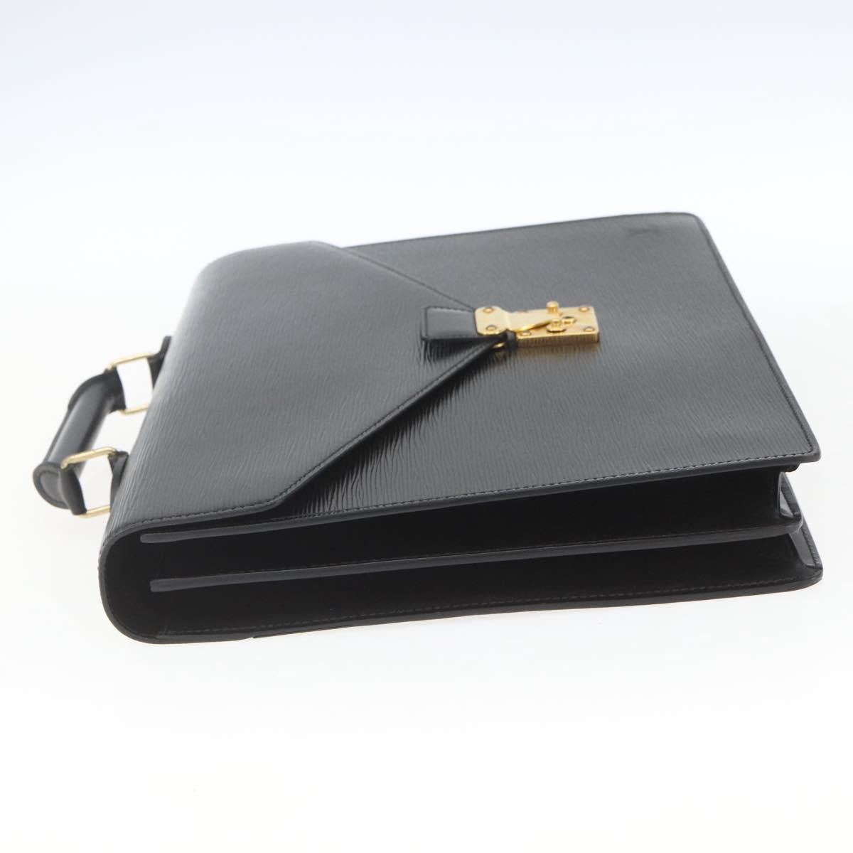LOUIS VUITTON Epi Serviette Conseiller Business Bag Black M54422 LV Auth BA9693