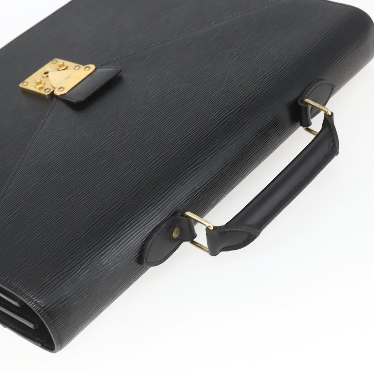 LOUIS VUITTON Epi Serviette Conseiller Business Bag Black M54422 LV Auth BA9693