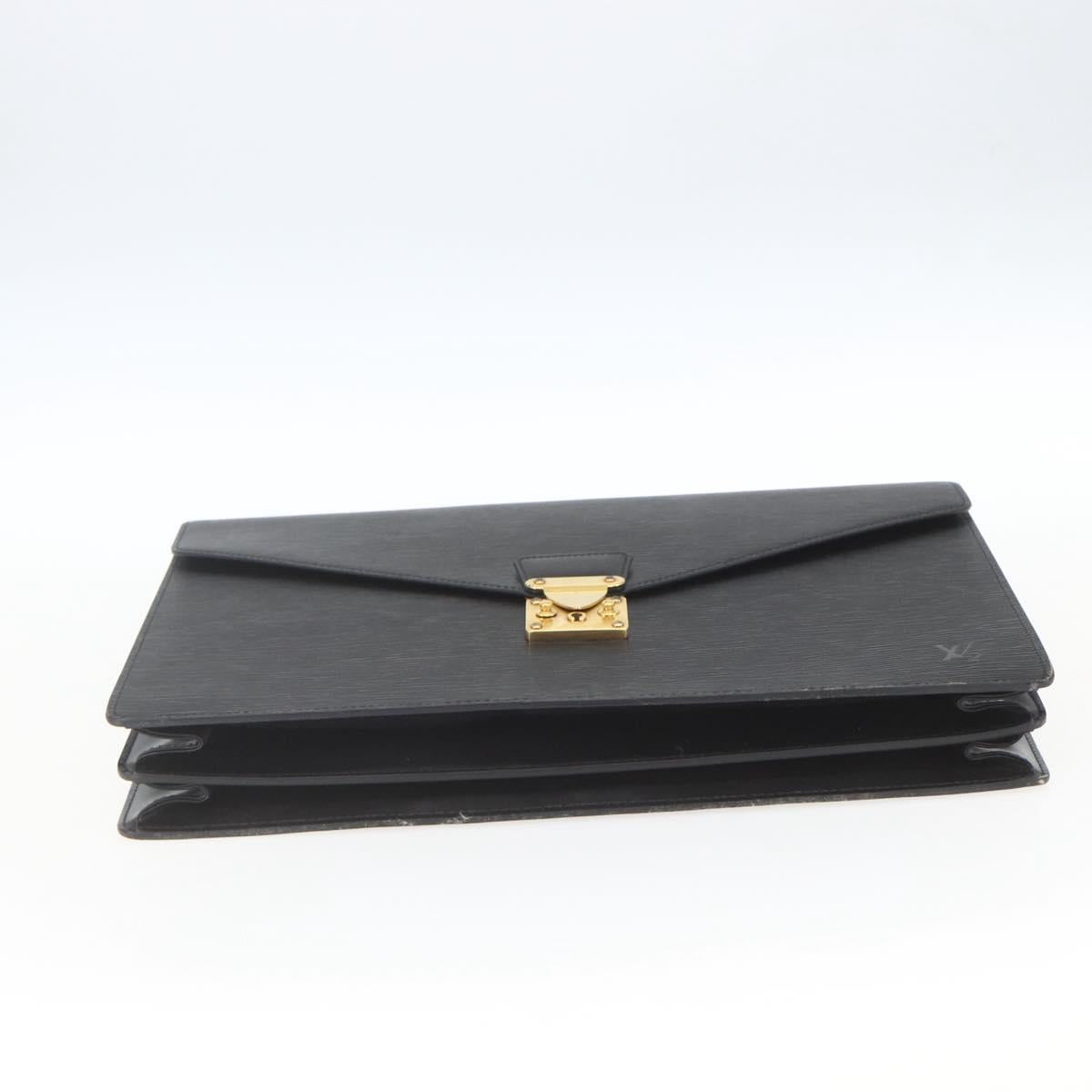 LOUIS VUITTON Epi Serviette Conseiller Business Bag Black M54422 LV Auth BA9693