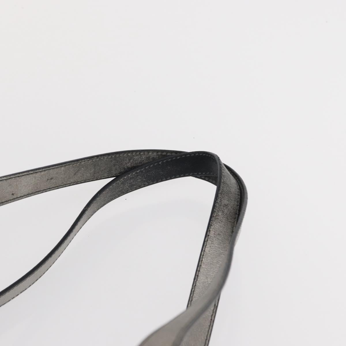 Jimmy Choo Tote Bag Leather Silver Auth BA9695