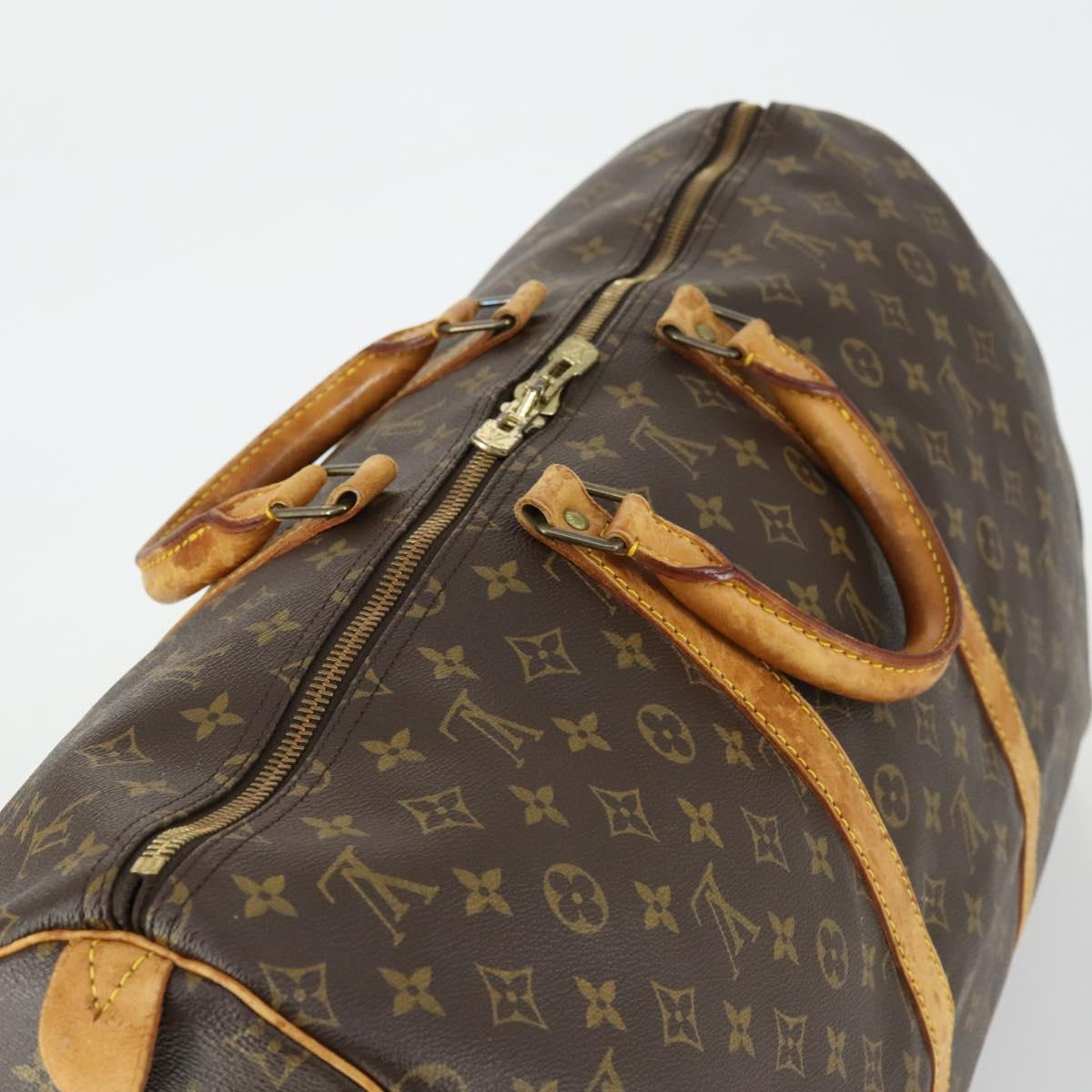 LOUIS VUITTON Monogram Keepall 55 Boston Bag M41424 LV Auth BA9702