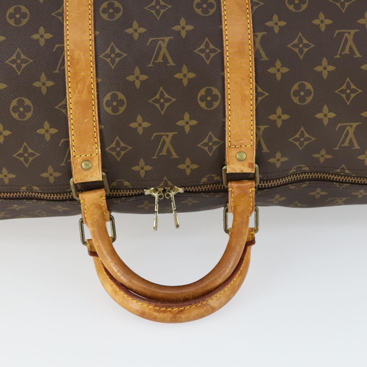 LOUIS VUITTON Monogram Keepall 55 Boston Bag M41424 LV Auth BA9702