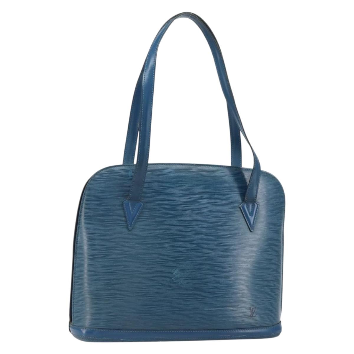 LOUIS VUITTON Epi Lussac Shoulder Bag Blue M52285 LV Auth BA9705