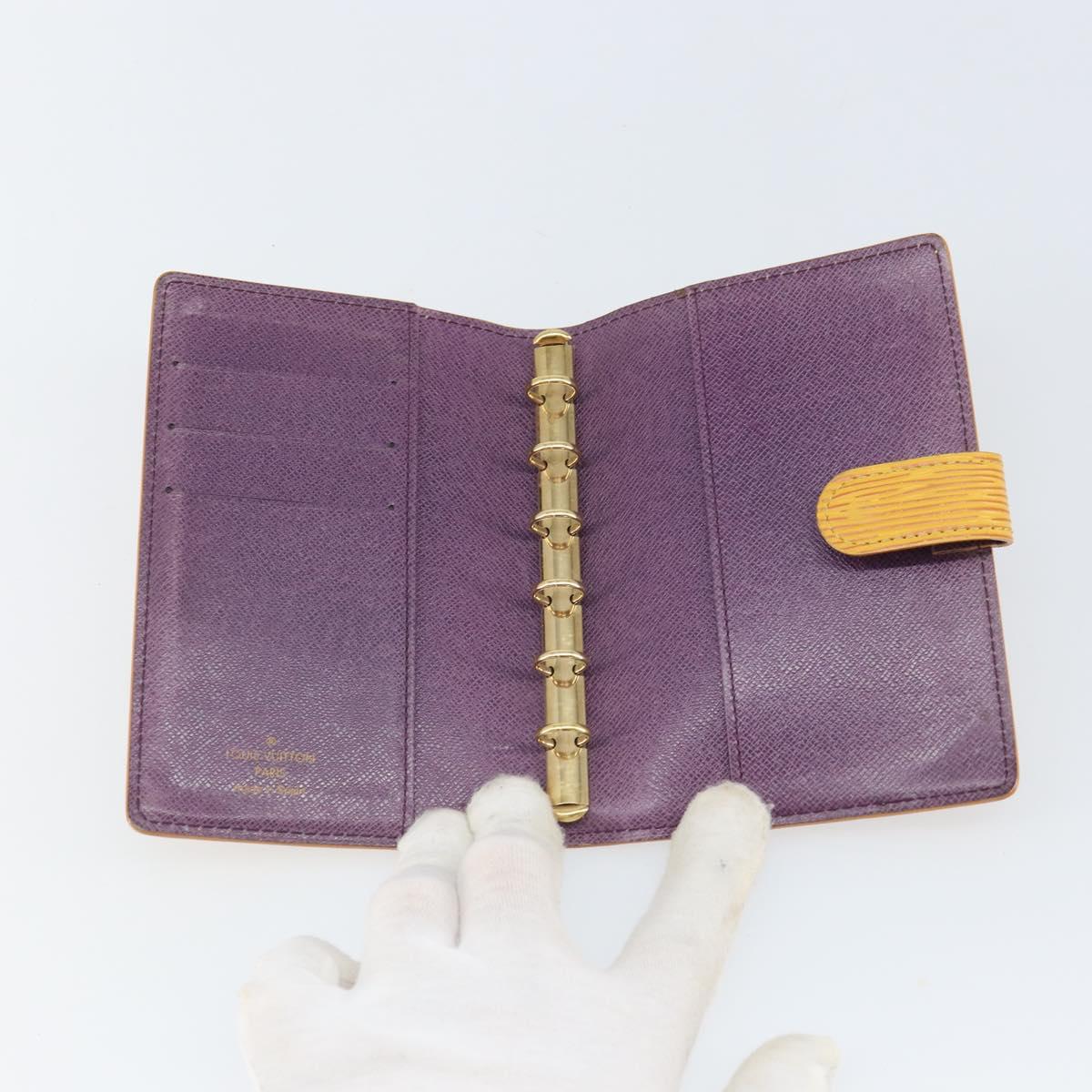 LOUIS VUITTON Epi Agenda PM Day Planner Cover Yellow R20059 LV Auth BA9711