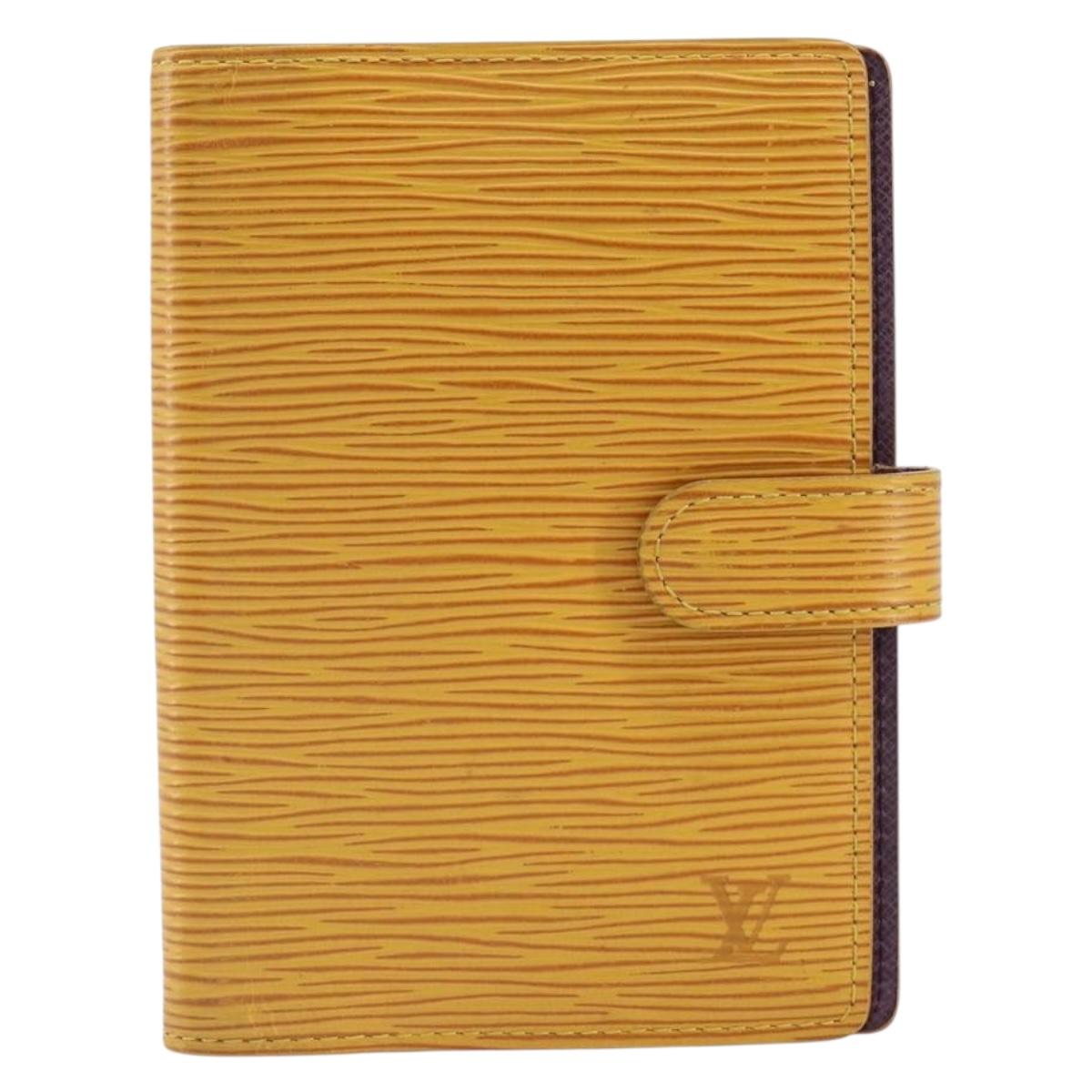 LOUIS VUITTON Epi Agenda PM Day Planner Cover Yellow R20059 LV Auth BA9711