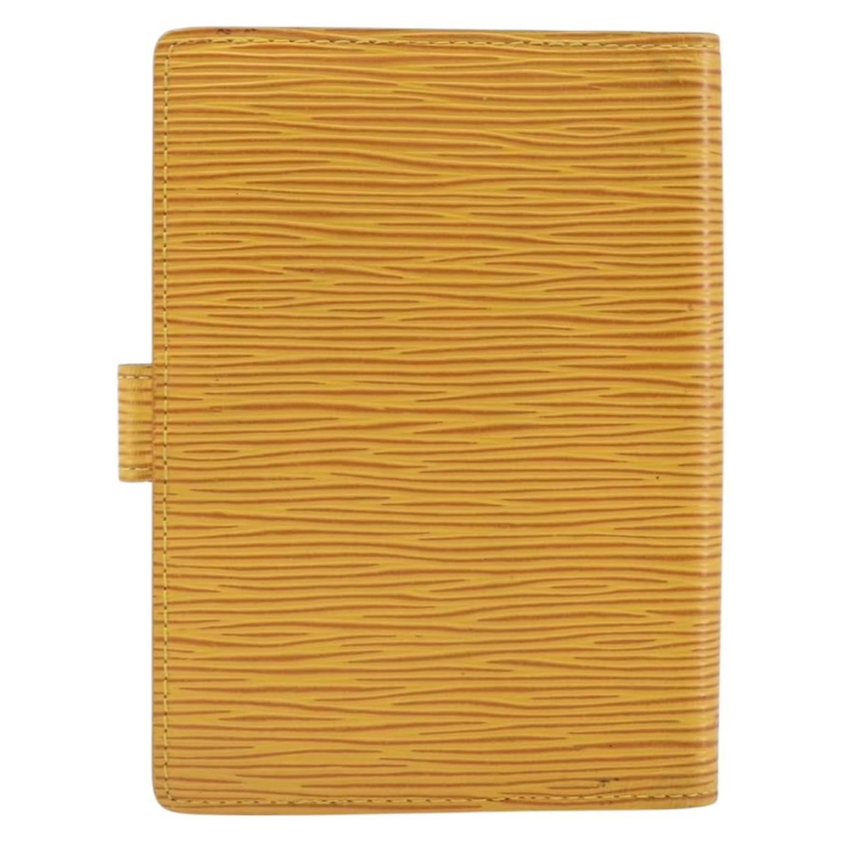 LOUIS VUITTON Epi Agenda PM Day Planner Cover Yellow R20059 LV Auth BA9711