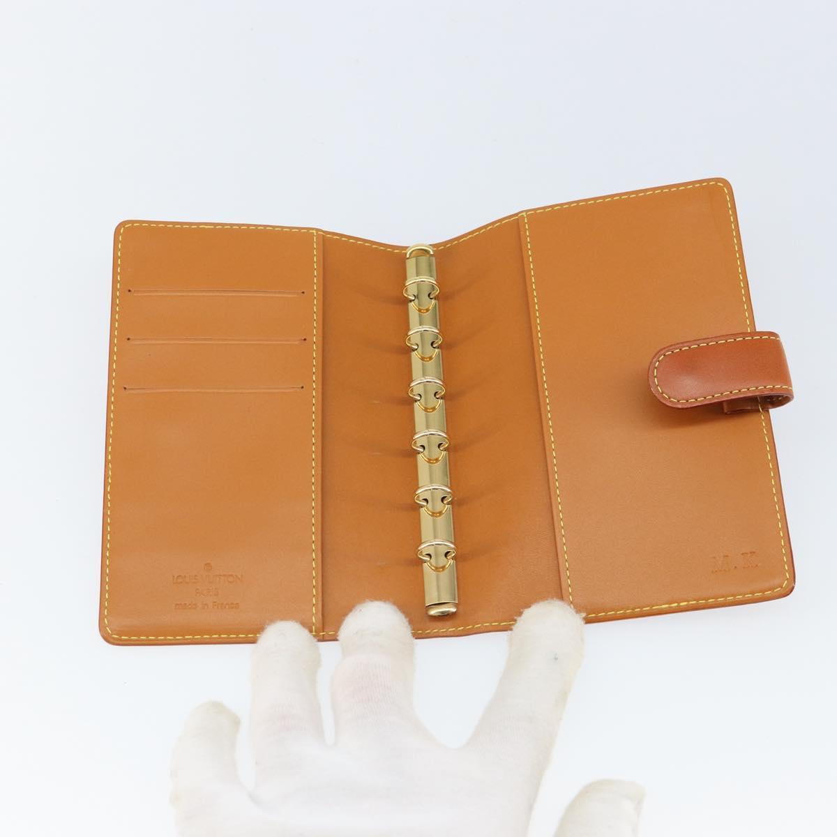 LOUIS VUITTON Nomad Agenda PM Day Planner Cover Brown R20474 LV Auth BA9712